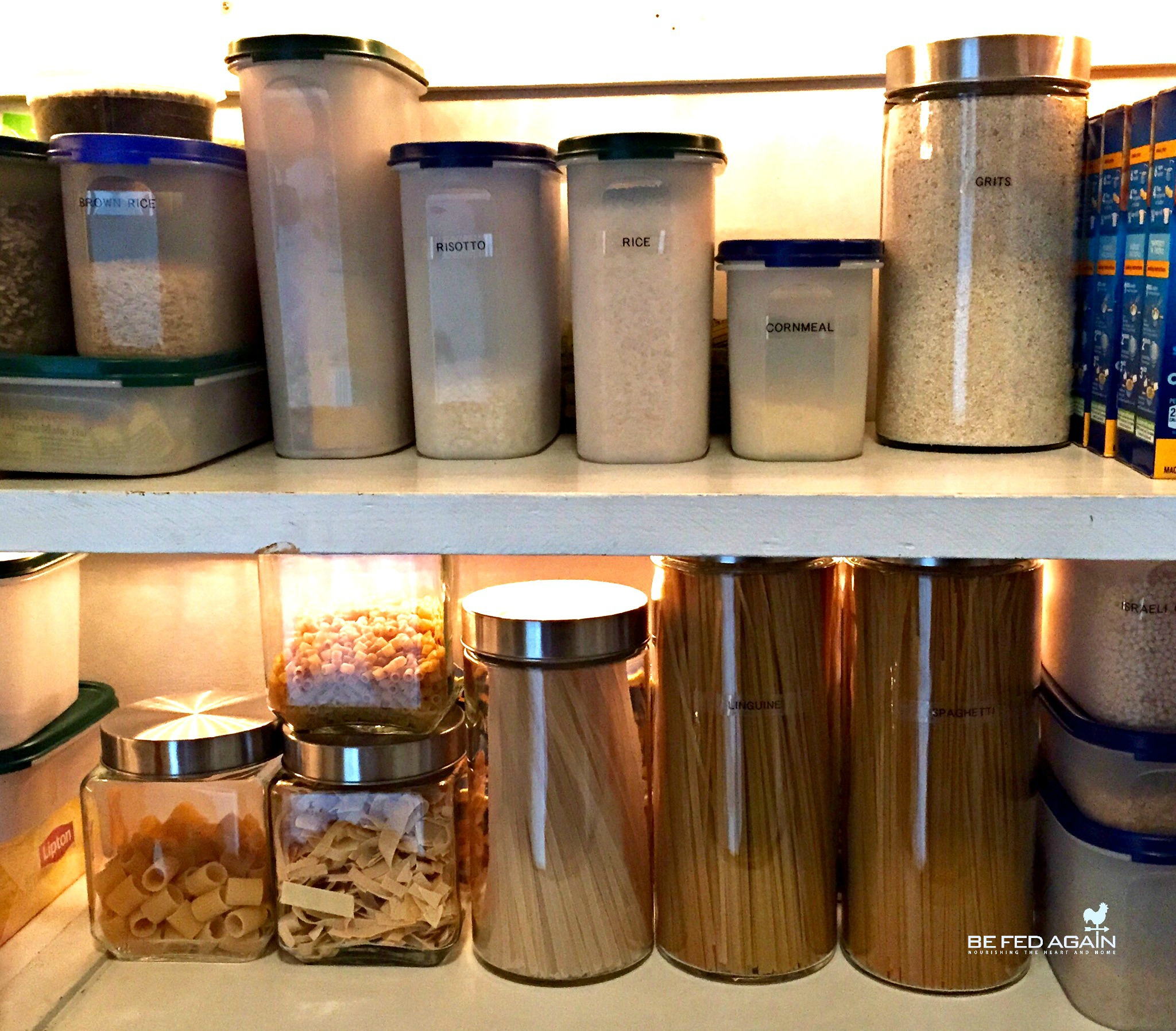 pantry organization - keeping fresh with containers