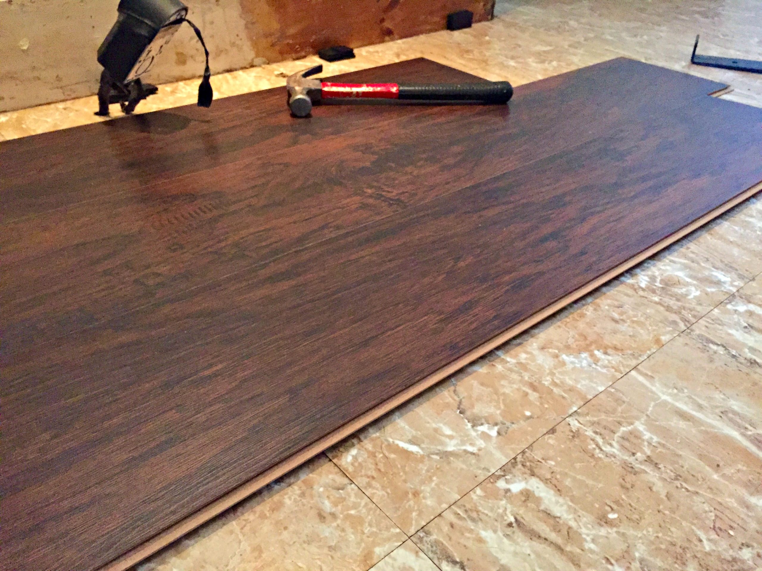 kitchen floor - vinyl plank install