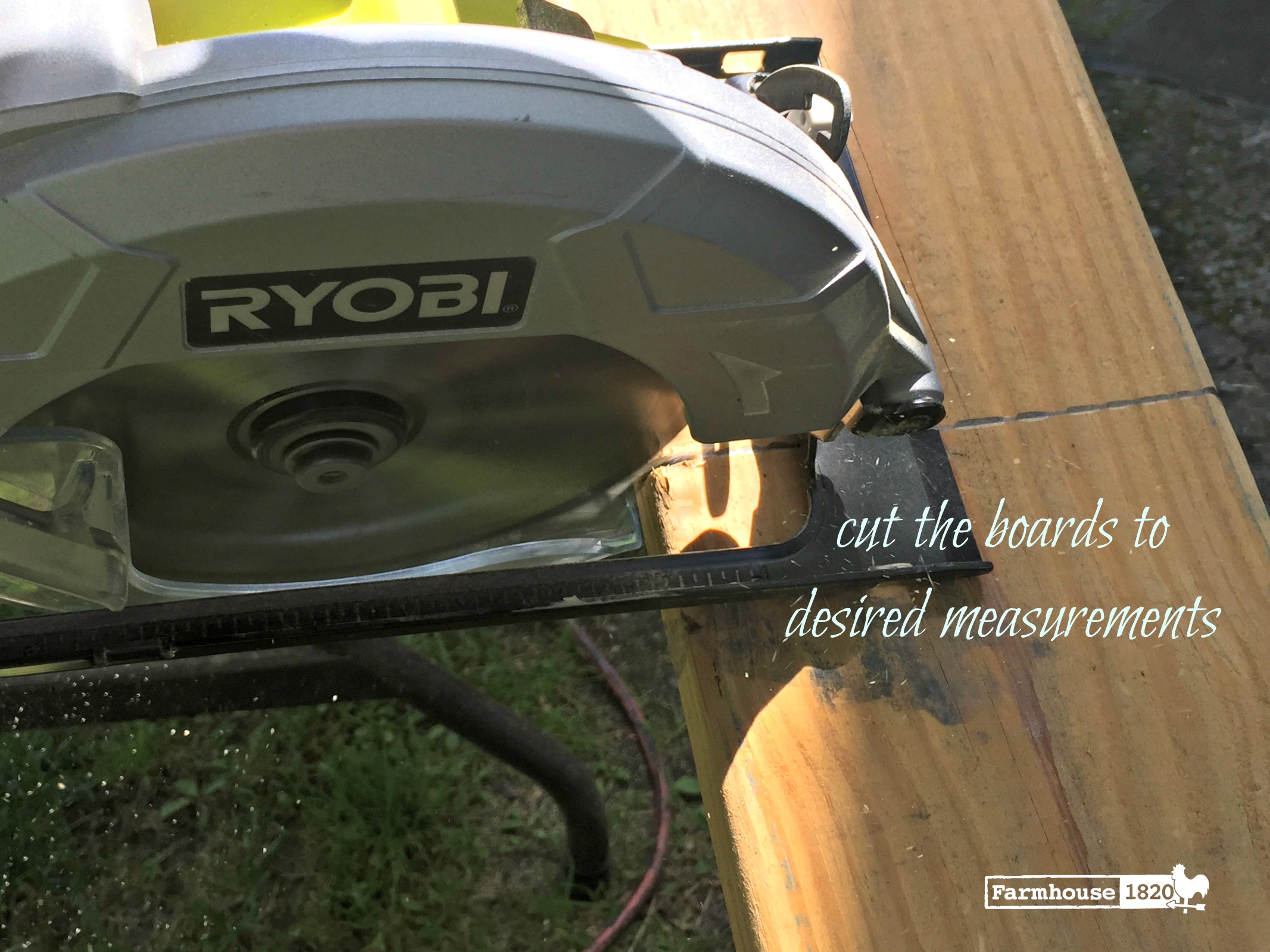scrap wood table - DIY how to, Ryobi circular saw