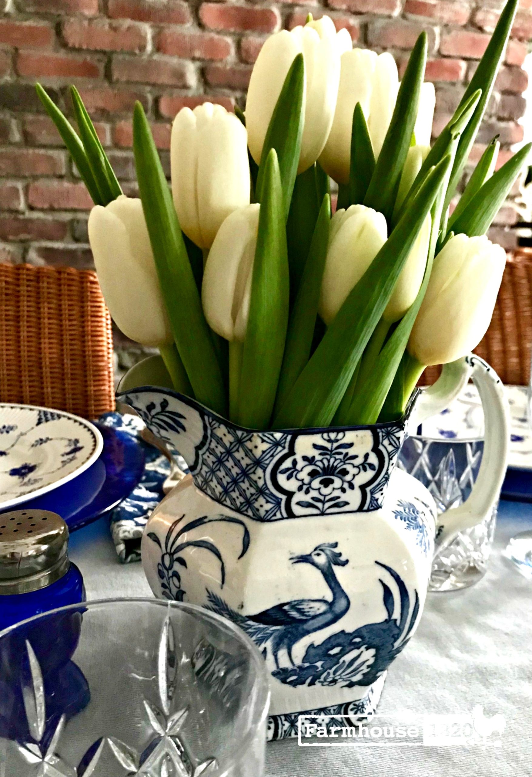 winter blues - bouquet of tulips