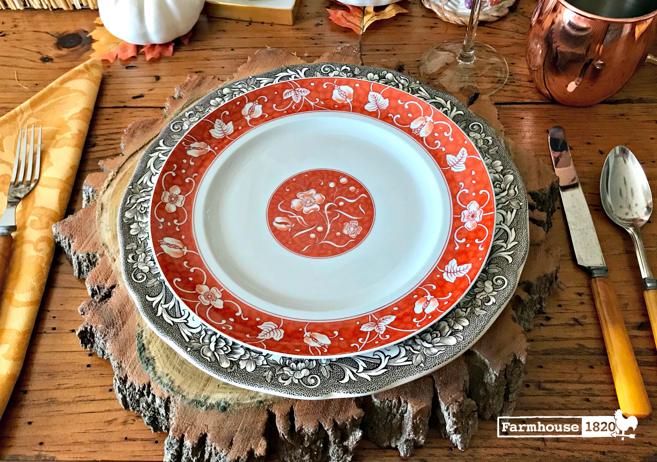 Thanksgiving - a DIY wooden charger plate