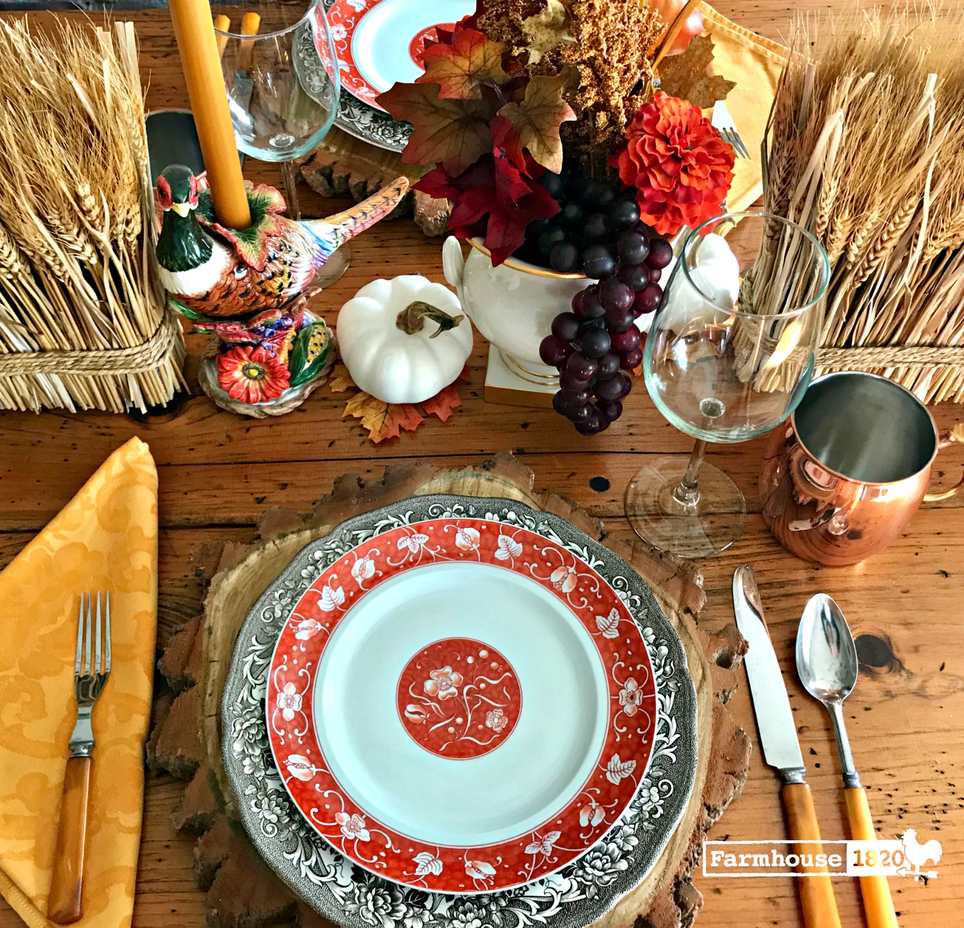 Thanksgiving - a beautiful Thanksgiving tablesetting