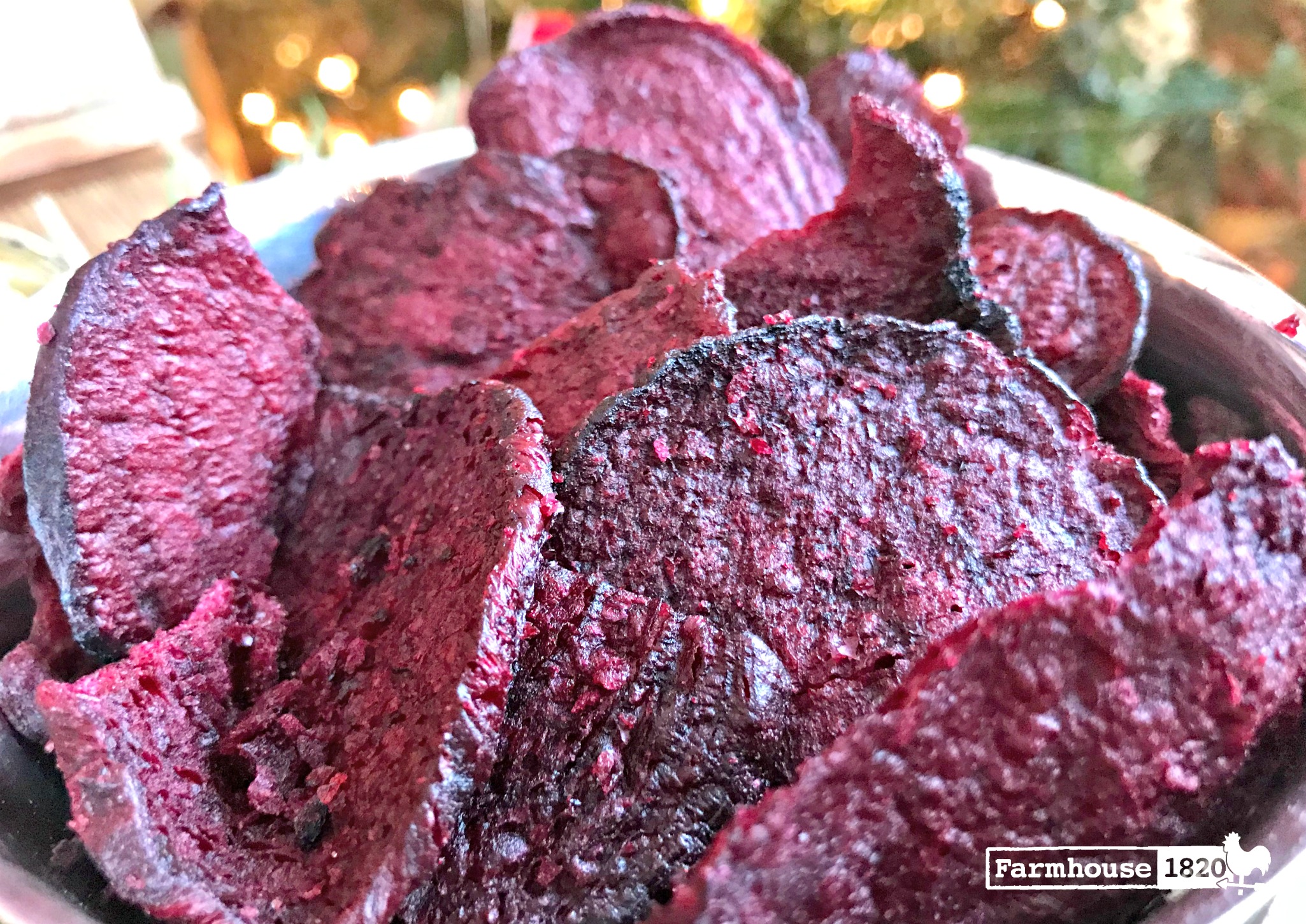 holiday entertaining - beet chips