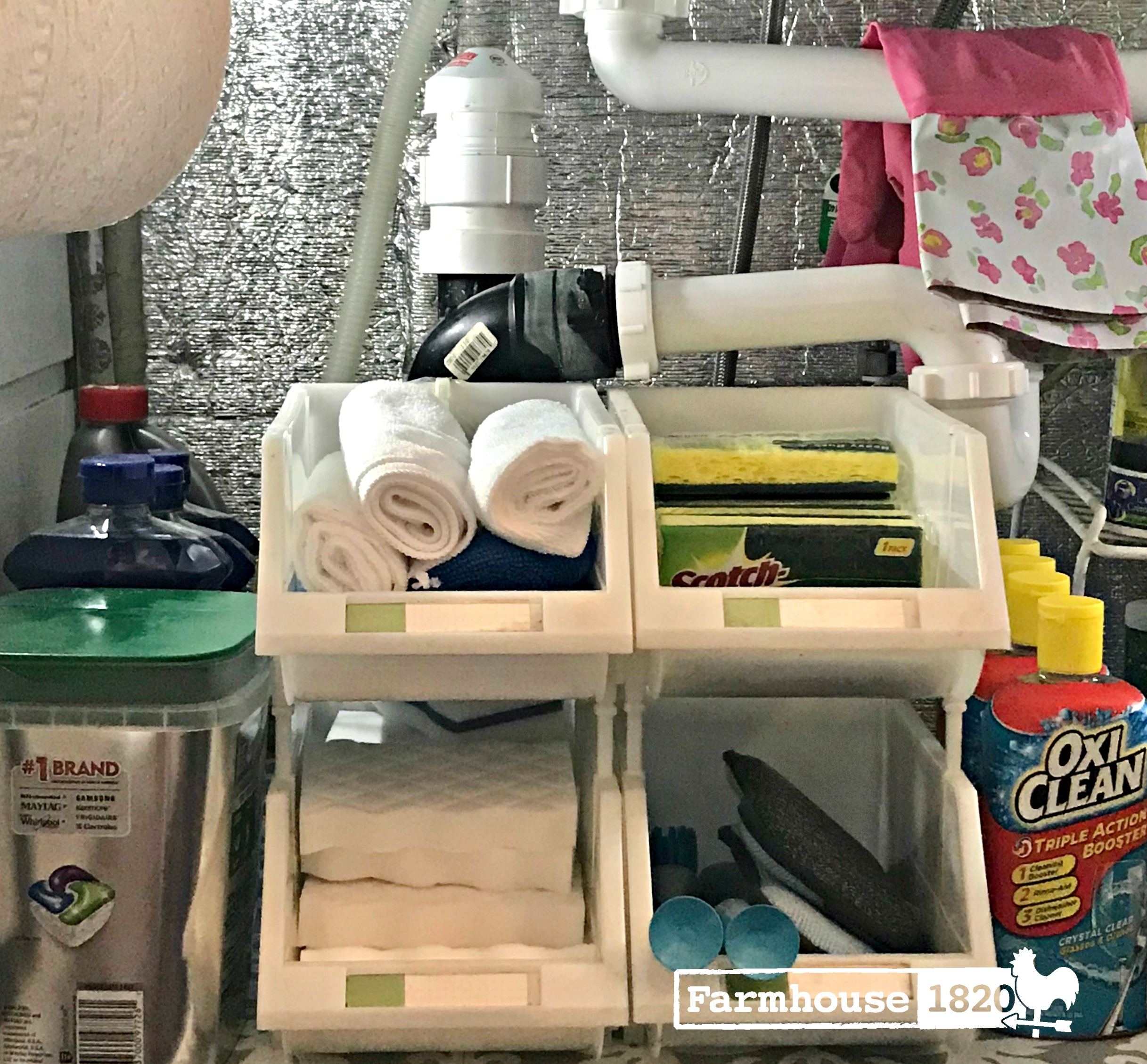 easy tips to keep under the kitchen sink organized 