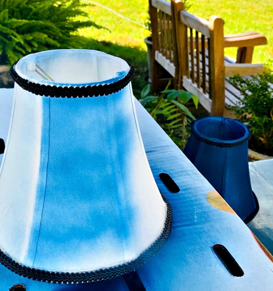 The Secret To Painting Fabric Lampshades! Farmhouse 1820