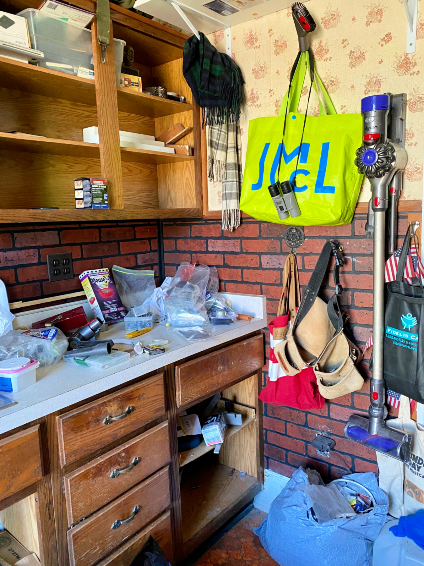 how I converted a kitchen to an organized tool room