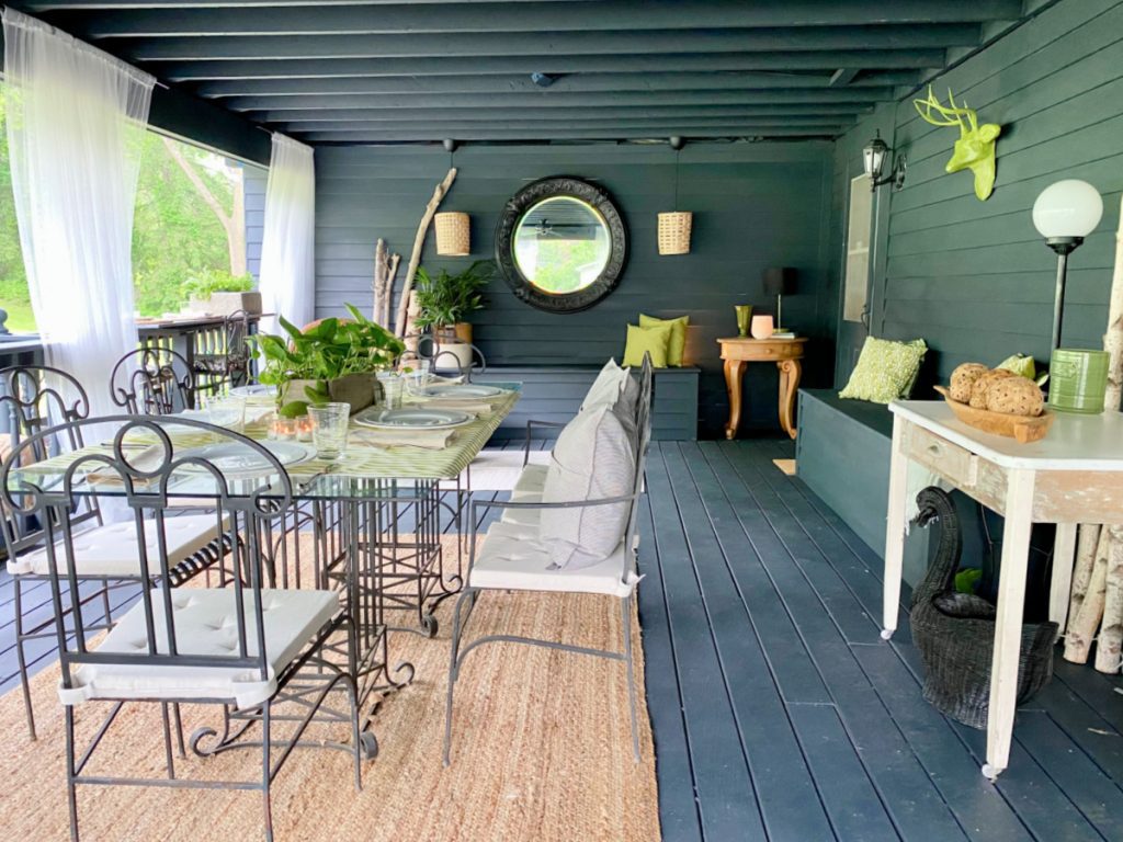 Our Back Porch Makeover And Reveal Plus A Video Reveal - Farmhouse 1820
