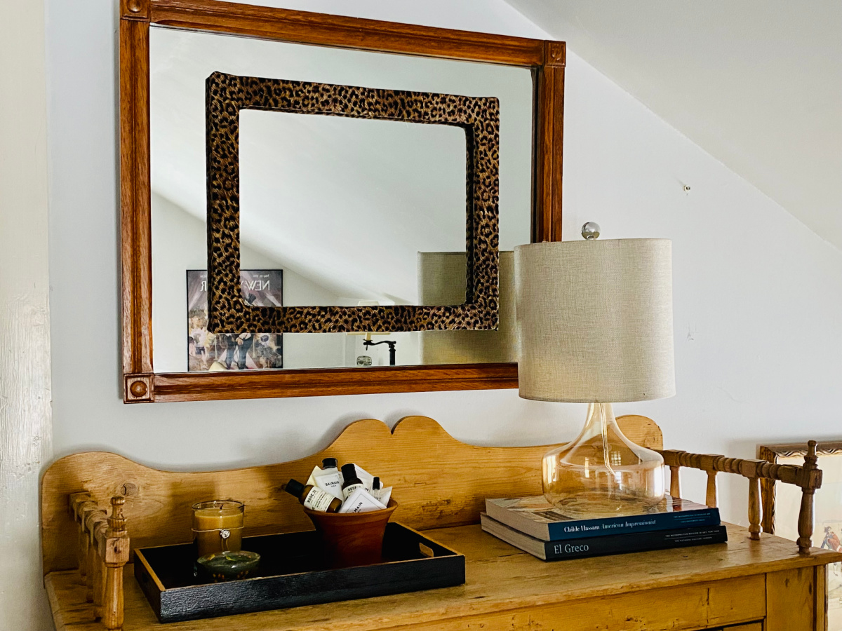 how to upholster a wooden frame for a mirror